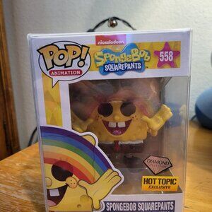 Nickelodeon Spongebob Square Pants Diamond Hot Topic Exclusive Funko Pop